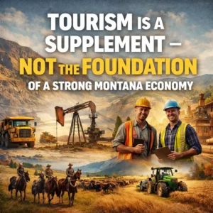 Tourism is a supplement to Montana, not an industry that we can survive and thrive on.  We need a strong economy built on mining, ranching, and timber.
