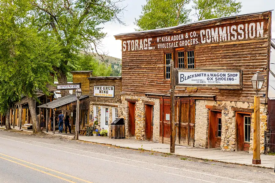 Main street Virginia City Montana.